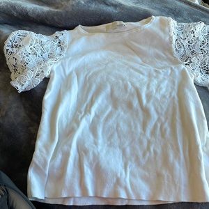 White lace loft shirt